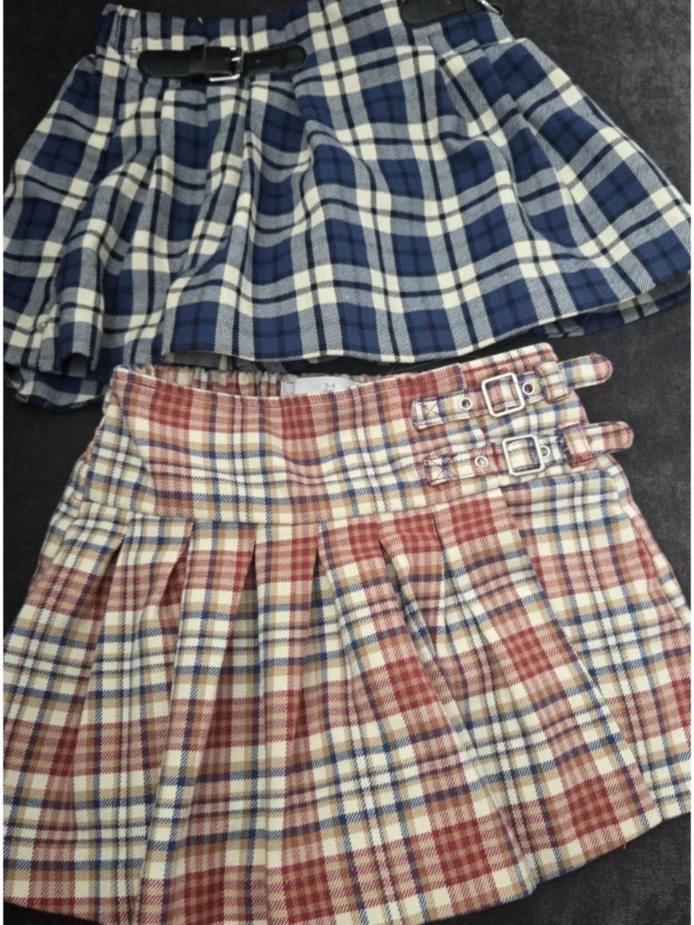 Zara Plaid Pleated Skorts 3-4 Years